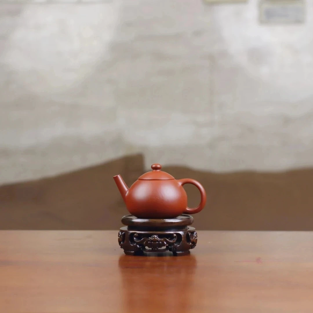 【旭壶山房】朱泥文旦壶-容量170cc左右。