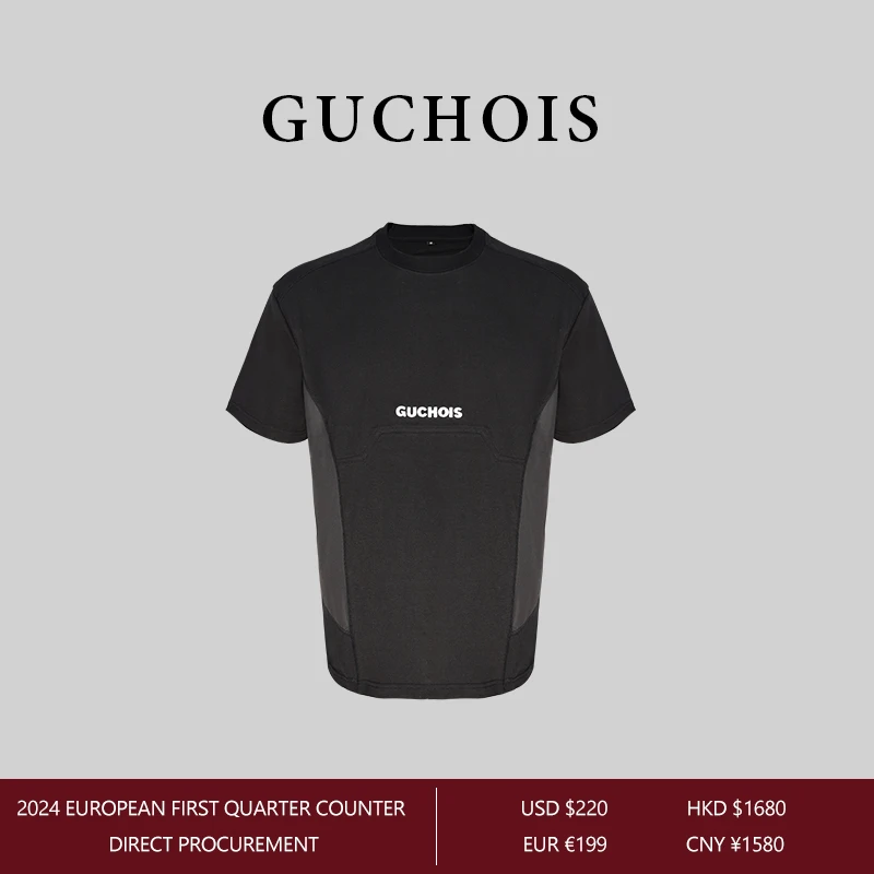 GUCHOIS 【指挥官6A 高支蚕丝罗纺 】2024春季新款短袖T恤 GU145