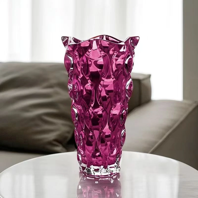 【新年限定】高档花瓶摆件客厅插花轻奢水晶玻璃瓶高级感鲜花盆装饰