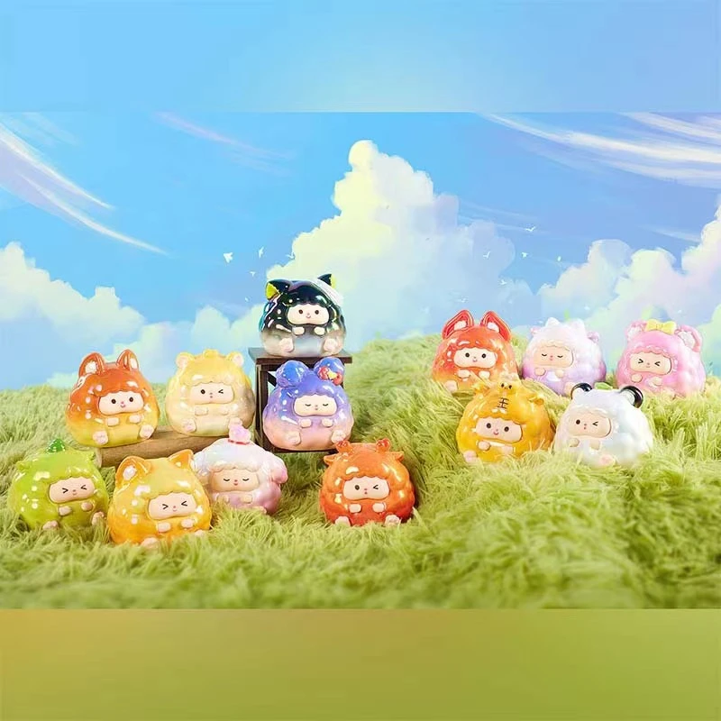 电镀福气多多系列盲盒创意可爱潮玩盲盒手办树脂工艺礼品摆件