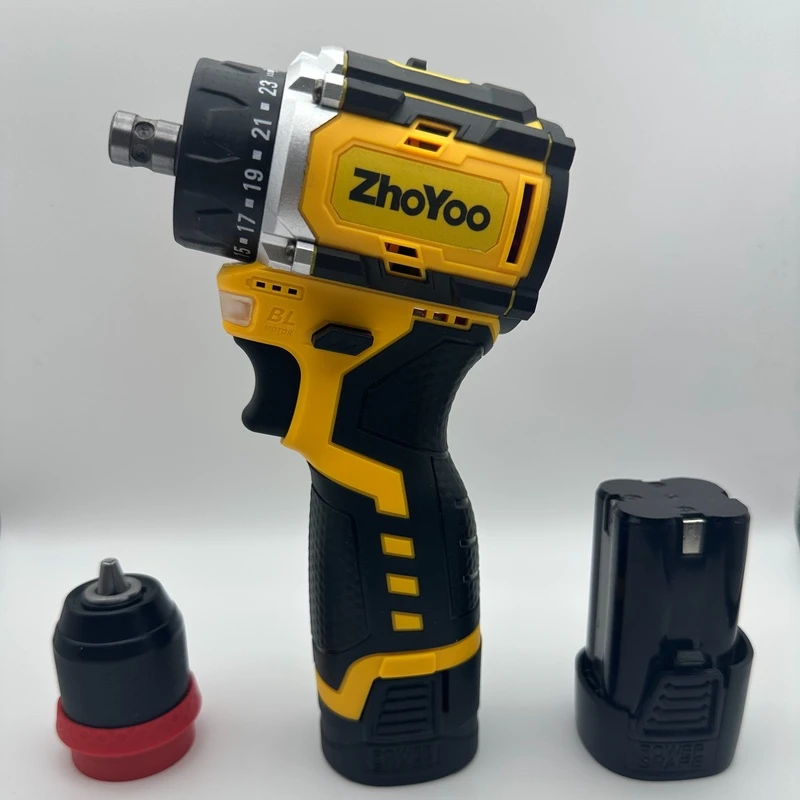 卓锐双用小钢炮60N.M/1850转手电钻无刷锂电钻两电一充