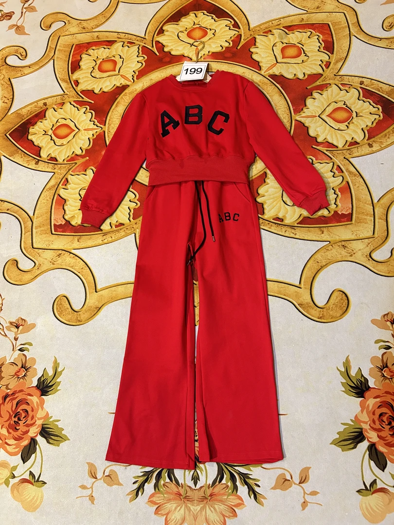 轻奢百搭潮流个性重工运动休闲设计师时尚气质套装-199