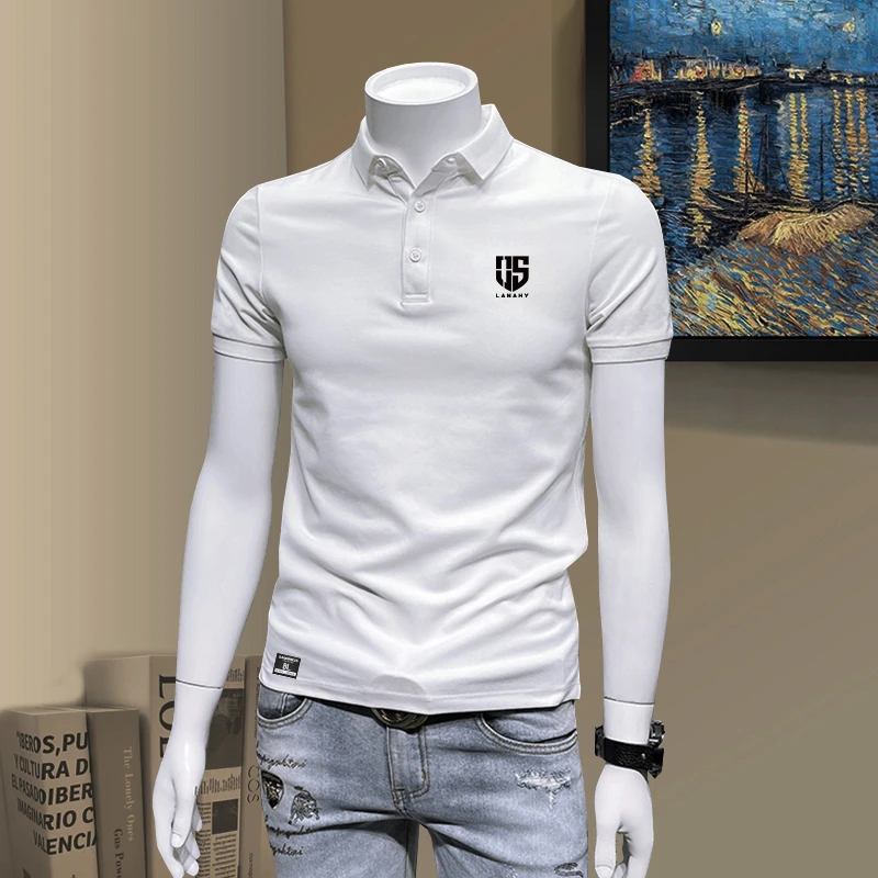 男士短袖polo衫2025新款爆款潮牌男装翻领衫休闲商务修身半袖上衣
