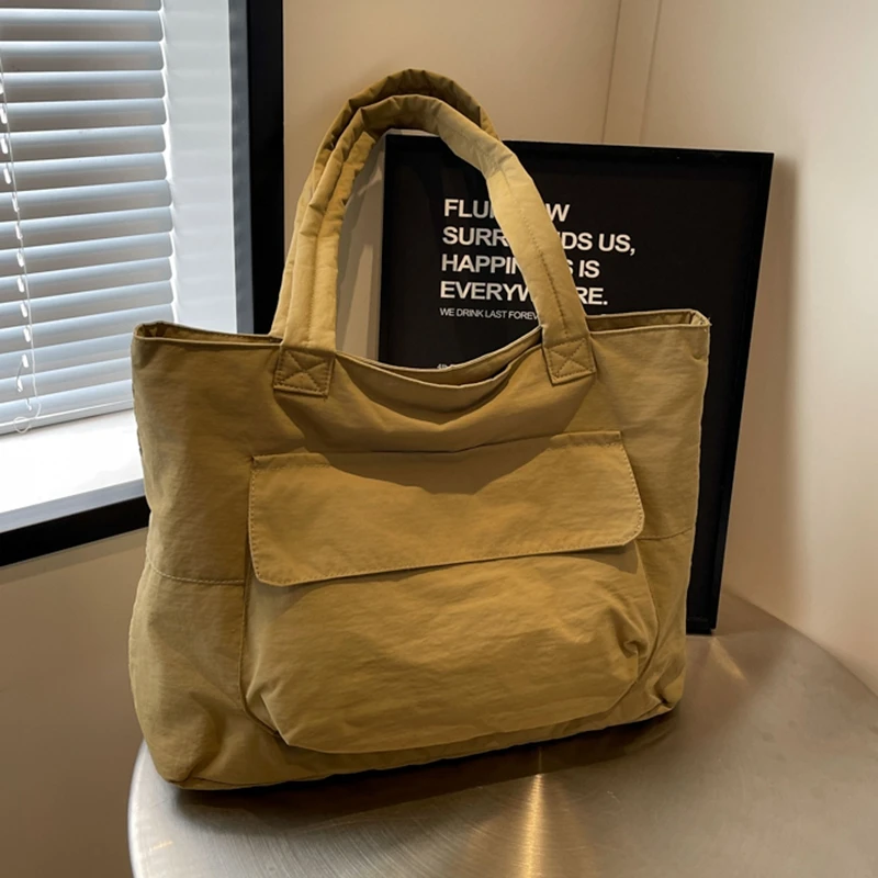 秋季大容量帆布包包女休闲简约单肩托特包轻便手提通勤包购物袋子
