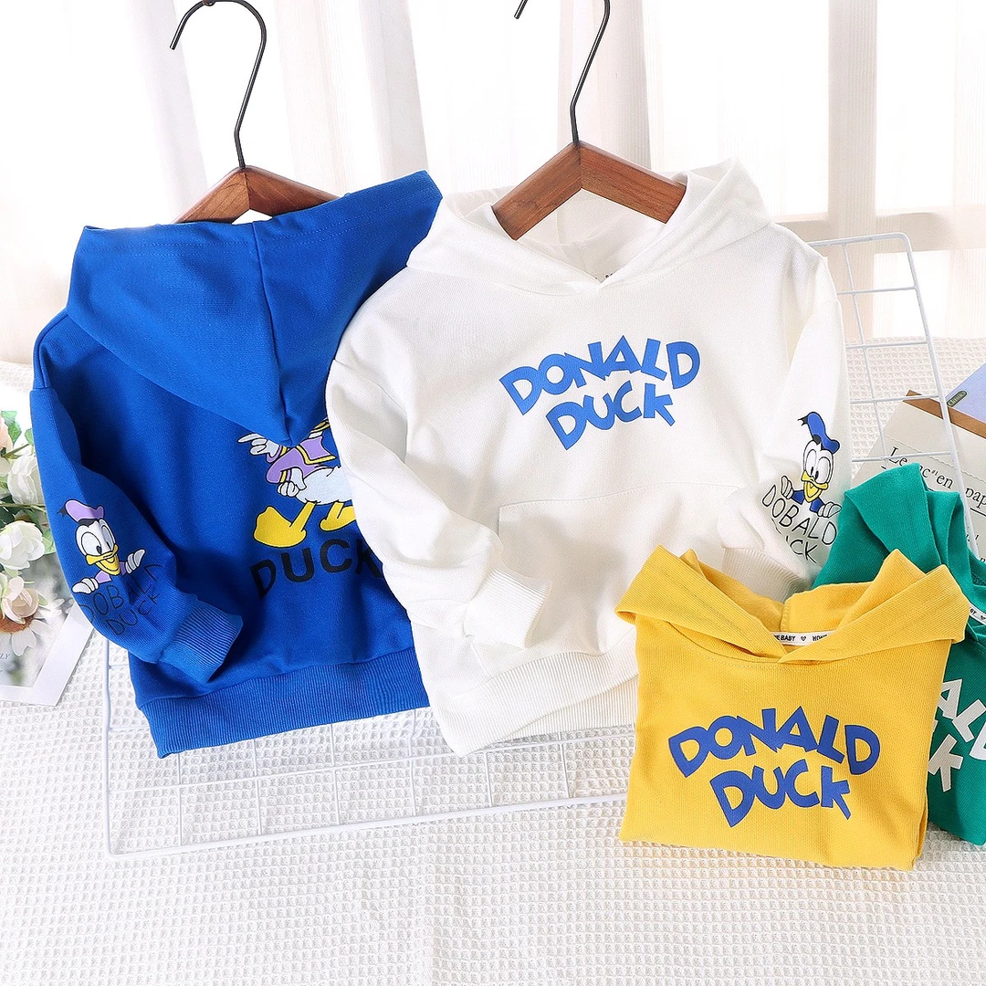 儿童韩版网红卡通印花上衣男女春季（B01）洋气百搭长袖卫衣