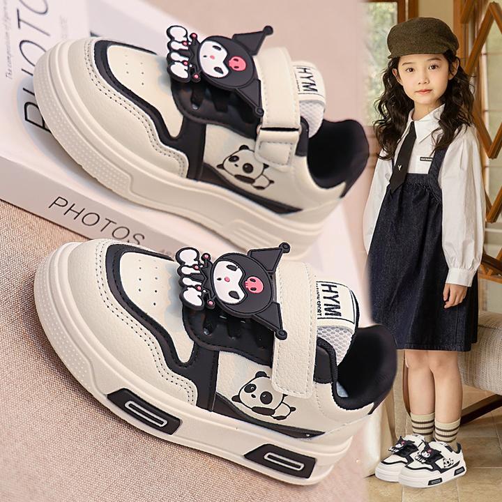 儿童鞋子2024冬季新款女童运动鞋软底时尚中大童女孩休闲熊猫板鞋