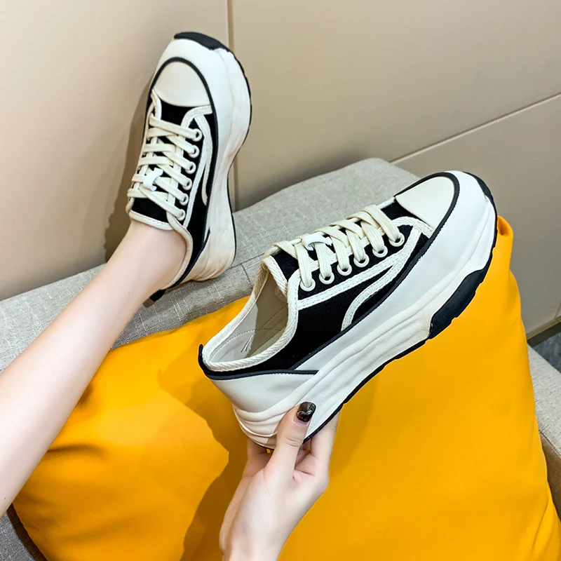 运动鞋女款厚底新款2023秋季百搭跑步轻便低帮休闲小白鞋女韩版