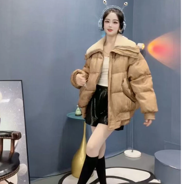 女士高定重工刺绣休闲百搭鹅绒服38027