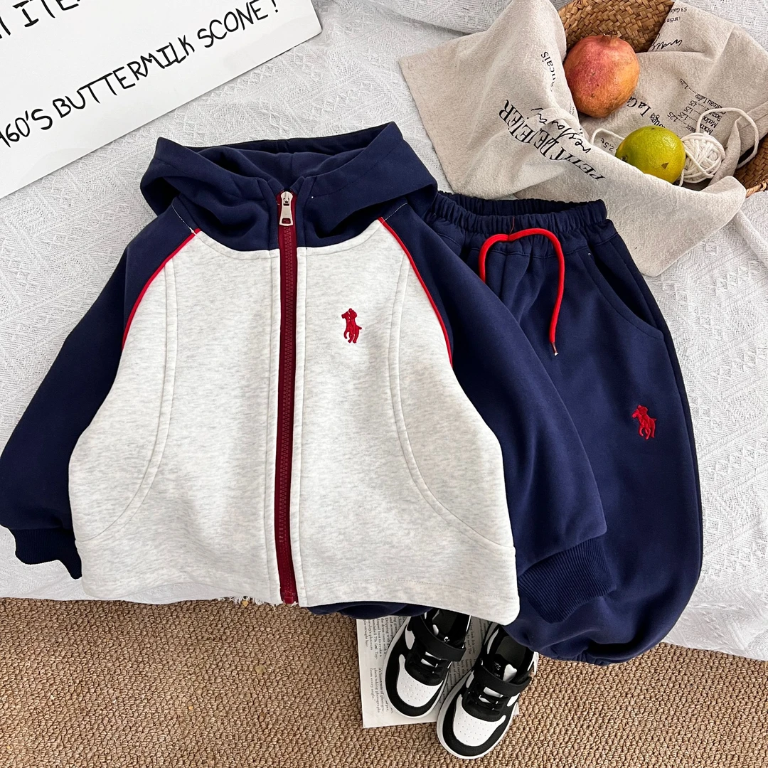 2024新款 男童冬季时尚韩版加绒加厚休闲运动风外套 20262