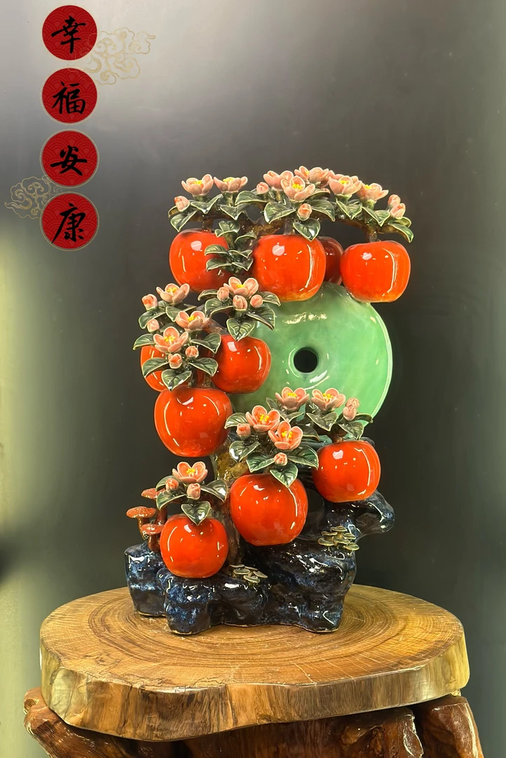 【玉环平安苹果树】石湾公仔陶瓷制品尺寸35*20*58