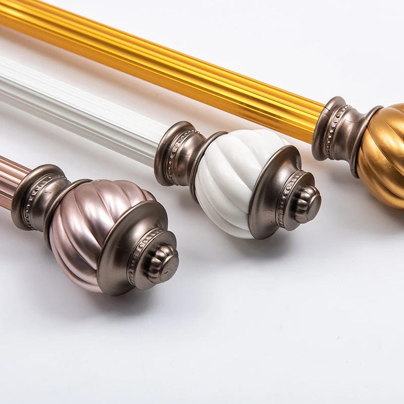 轻奢客厅卧室窗帘加厚铝合金窗帘杆罗马杆【送支架、螺丝、膨胀管】
