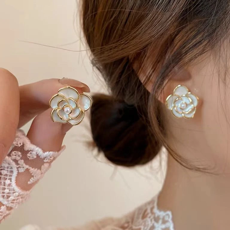 铜合金耳饰 【N75】新款时尚气质温柔百搭经典轻奢耳环