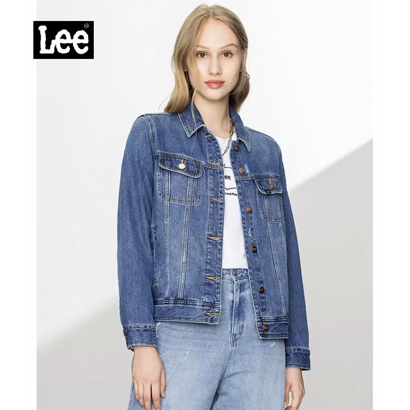 Lee2021春秋女士短外套百搭修身牛仔夹克LWT0012945PN00F-A00190