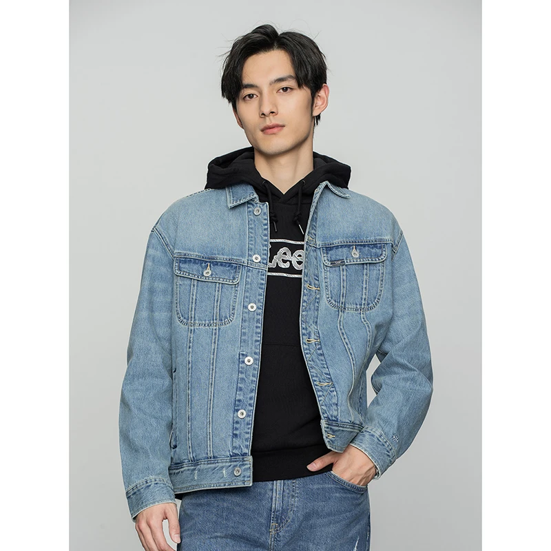 Lee2022春季款101+男装拼料牛仔夹克外套 LMT0015215DG00F-A00513