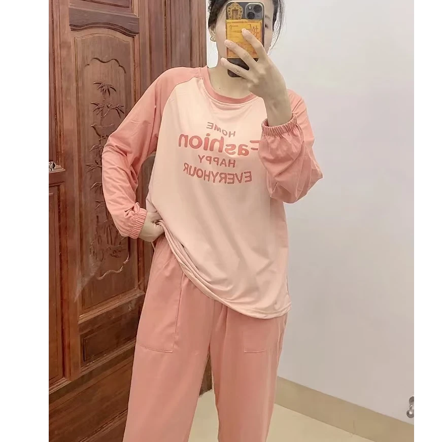 睡衣女款春秋季纯棉长袖长裤套装秋冬家居服春秋款女2025新款