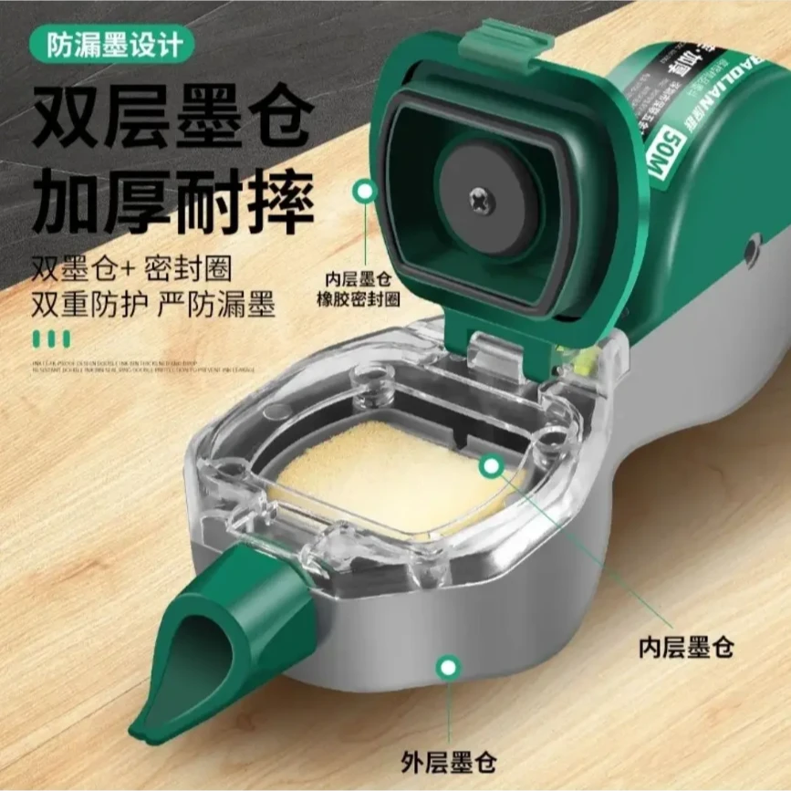 抢墨斗线工地放线木工手摇木斗弹线耐摔手动水平仪墨斗