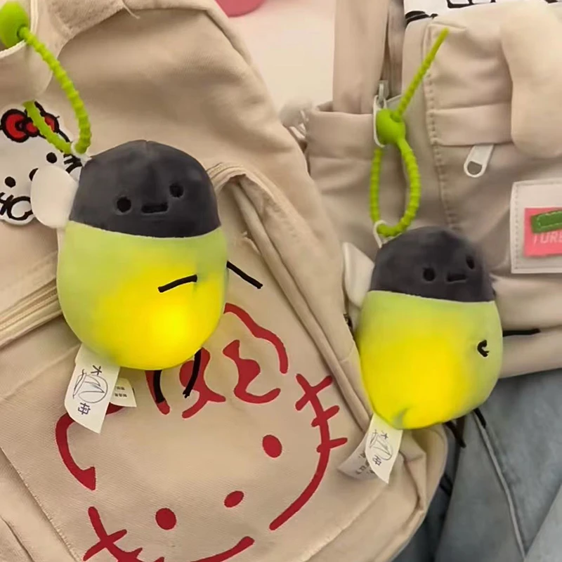 Hangfook萤火虫玩偶棉花挂件发光毛绒包包挂饰挂件情侣毛绒玩具