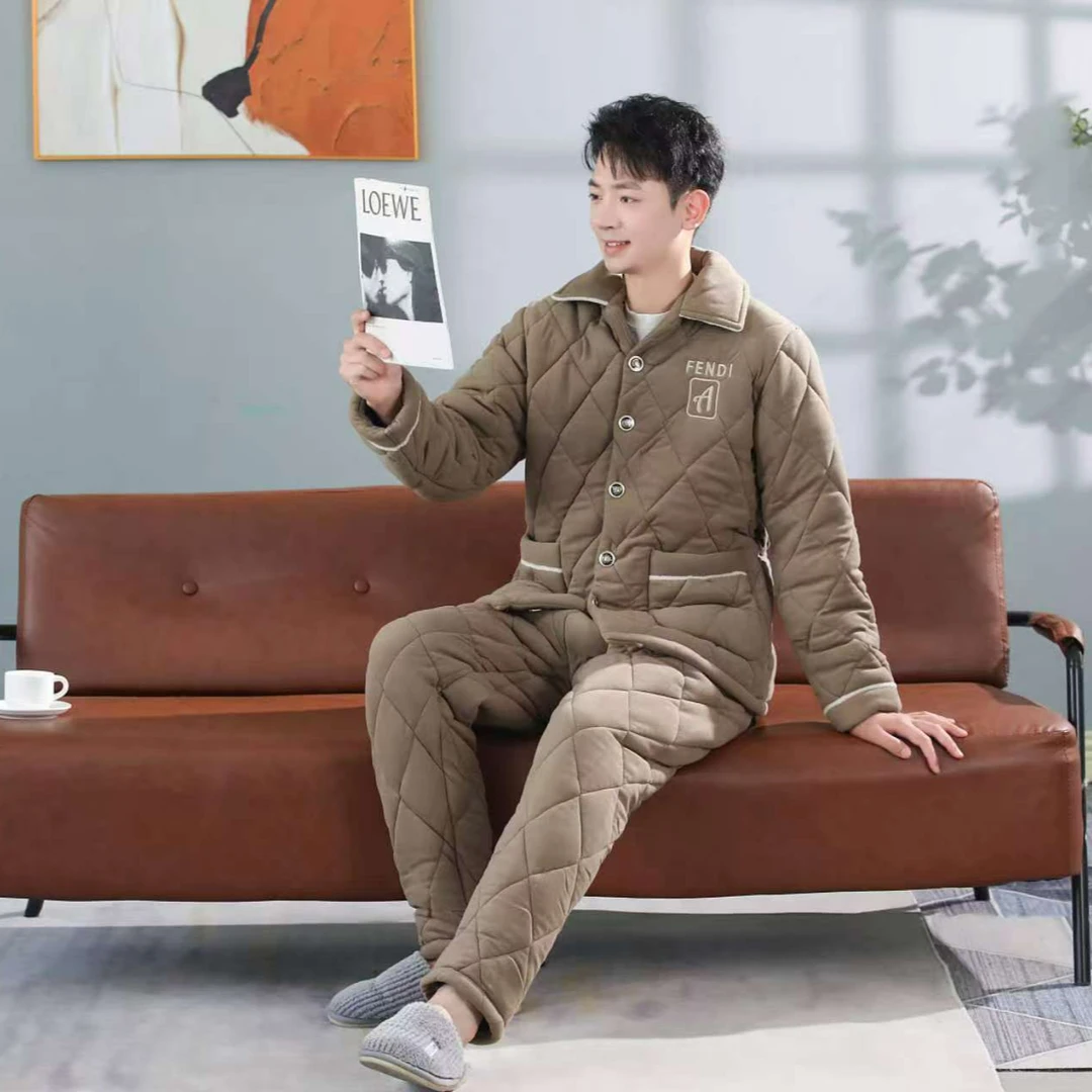 6814款男士冬季加厚睡衣