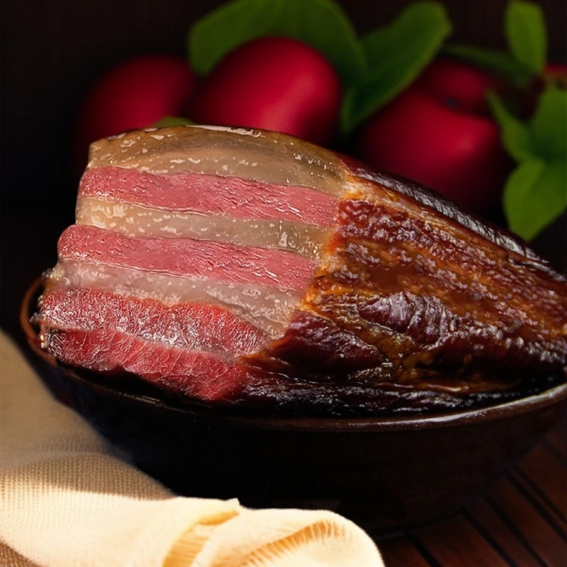 【直播现称五花腊肉】茶树茶壳新鲜肉熏制的腌制传统农家烟熏美味