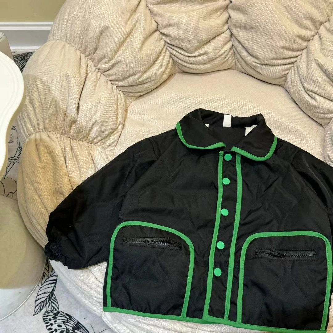 24新款中性男童棉服秋冬款儿童轻薄棉衣冬季宝宝夹棉外套洋气棉袄