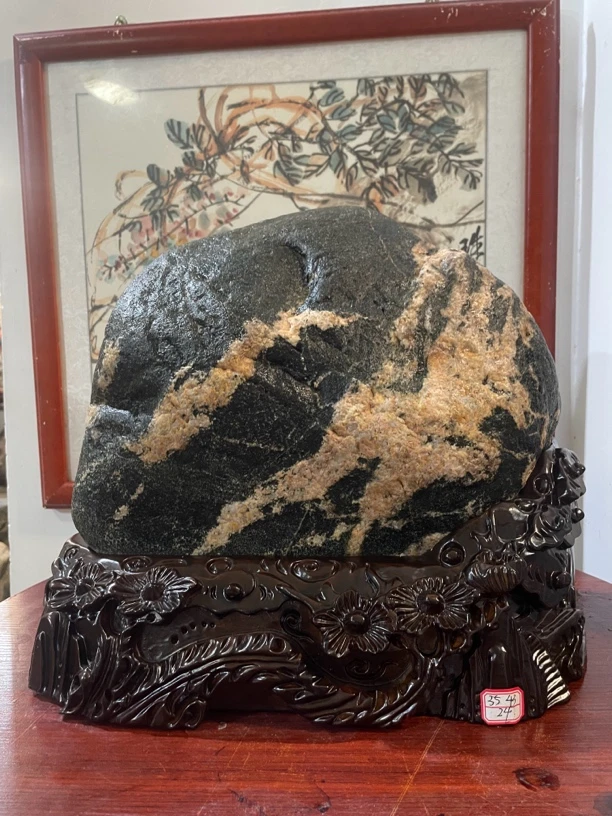 室内平安石摆件【锦鲤】高35cm～宽45cm～厚24cm～