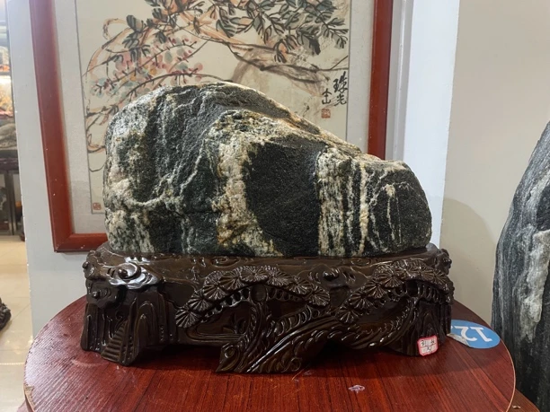 室内平安石摆件【高山流水】高31cm～宽46cm～厚31cm～