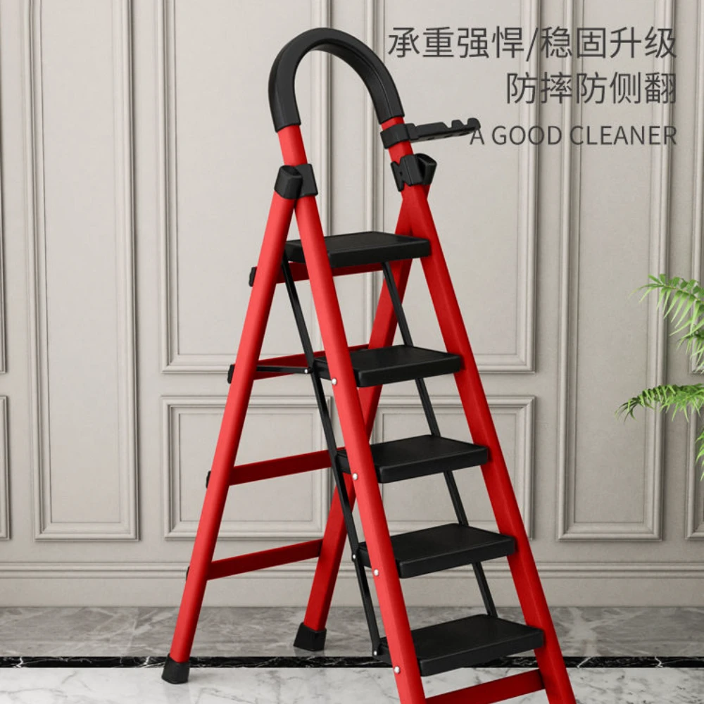 家用梯子折叠梯加厚碳钢人字梯移动楼梯伸缩梯步梯多功能室内梯子