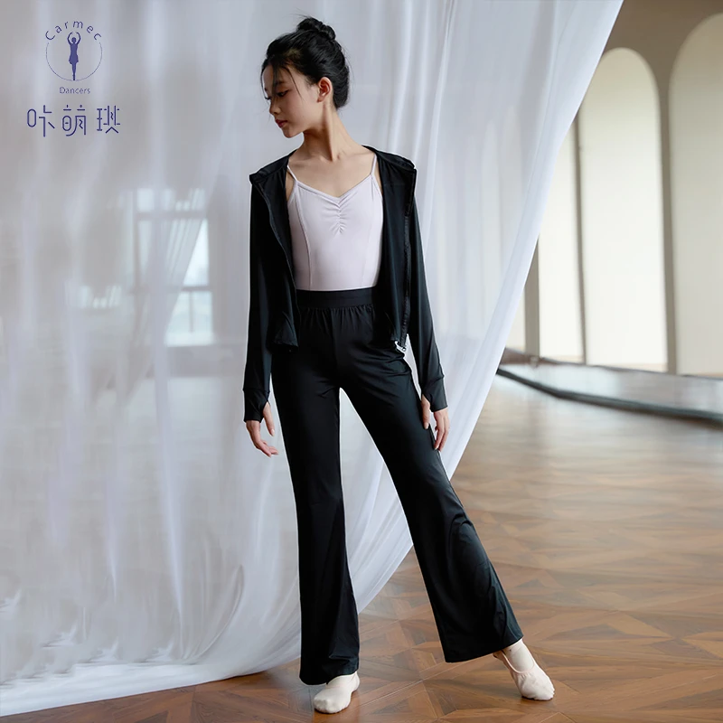 咔萌琪2497夏季运动户外荷叶边防晒服儿童舞蹈服套装女跳舞练功服