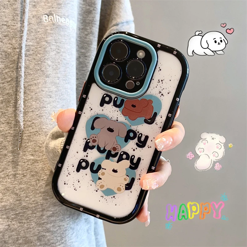 英文小狗适用iphone15promax苹果手机壳14新款13防摔创意个性简约