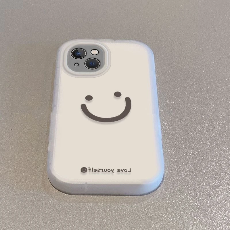 简约笑脸苹果15手机壳iPhone14promax个性7/8plus创意13/12/11/xr