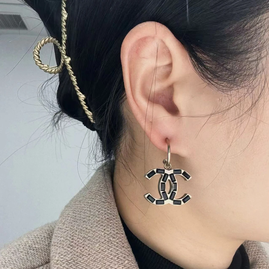 95新 Chanel/香奈儿 香奈儿双C耳环/香菜奢品/XC00573/时尚 /字母