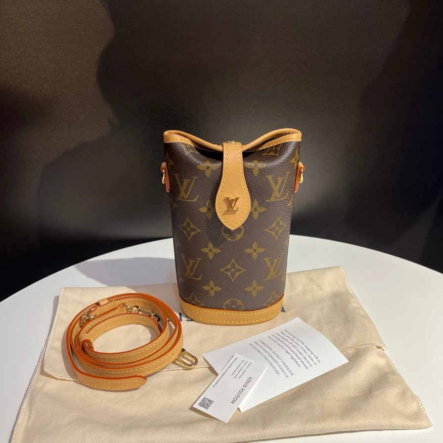 99新 LouisVuitton/路易威登 芯片款老花小薯条包/香菜奢品/