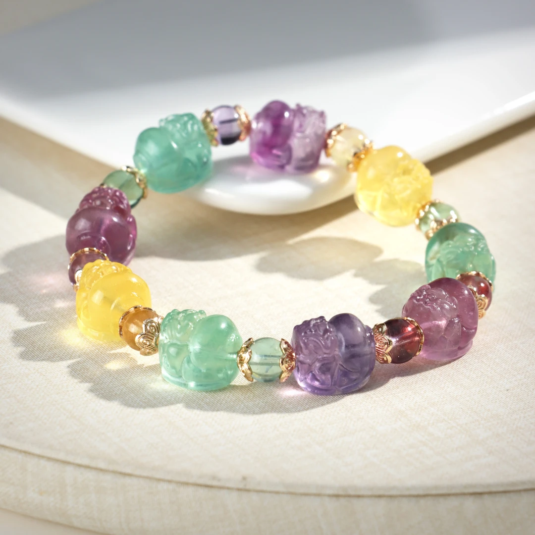 DL1378萤石貔貅手链（多样性发货）