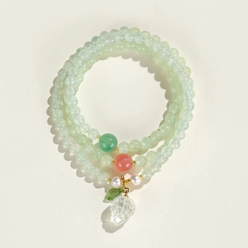 《葡萄软糖》葡萄石三圈手链DL0992