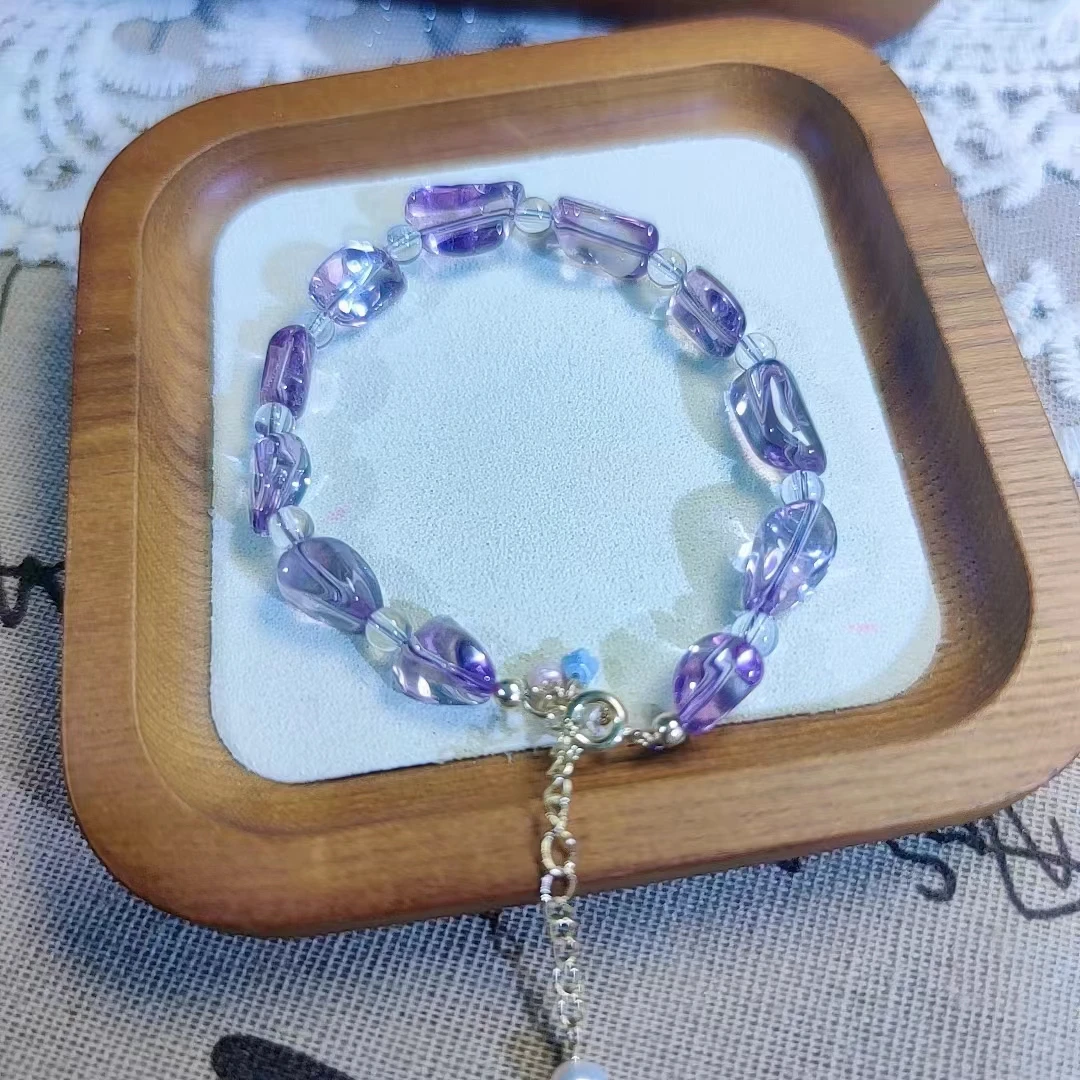 《奔赴山海为你而来》紫水晶随型手链DL0577