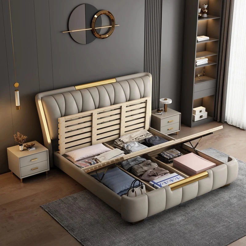 【升级气压结构】【国补】软体床升级为气压储物结构带分区储物功能