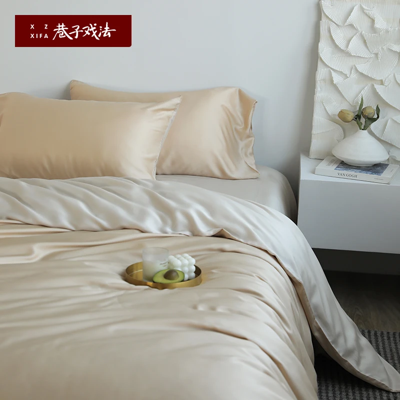 巷子戏法A类i天丝四件套凉感冰丝床单被套春夏季床上用品凉感被罩