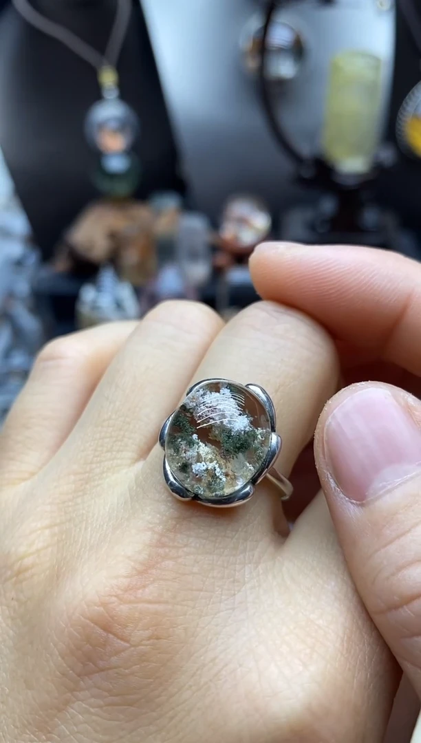 【闪购商品】水晶戒指银S925镶嵌戒指