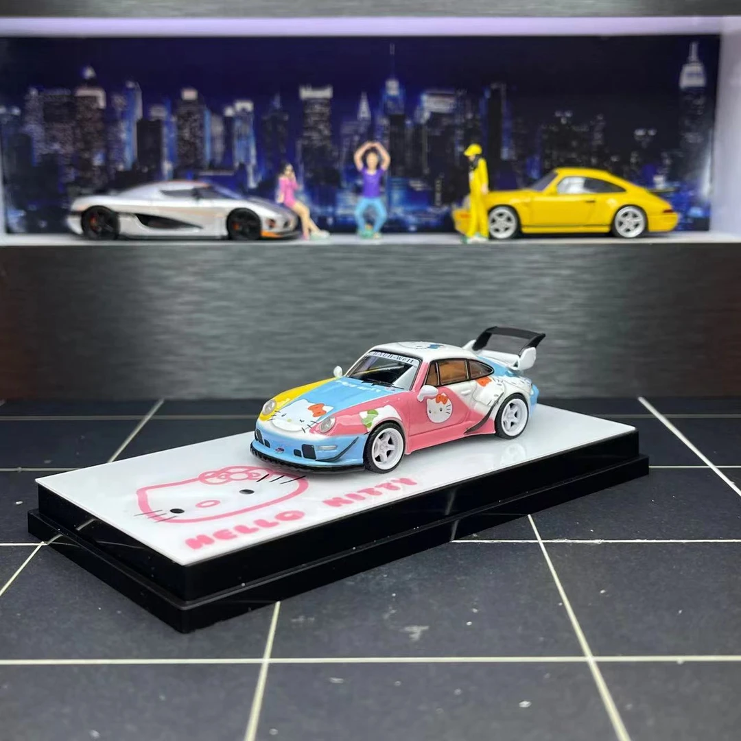 价格已开Flame 1:64 保时捷993 964 HelloKitty 凯蒂猫汽车模型