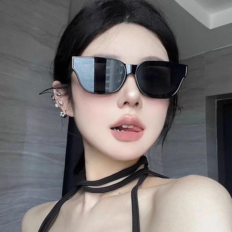 个性复古小框黑框茶色太阳镜女潮网红街拍嘻哈墨镜防紫外线百搭