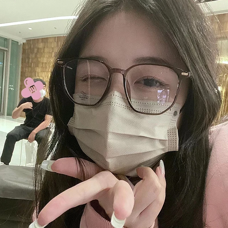 【粉丝专属】超轻眼镜框女可配度数近视素颜圆脸韩版冷茶色眼镜架潮