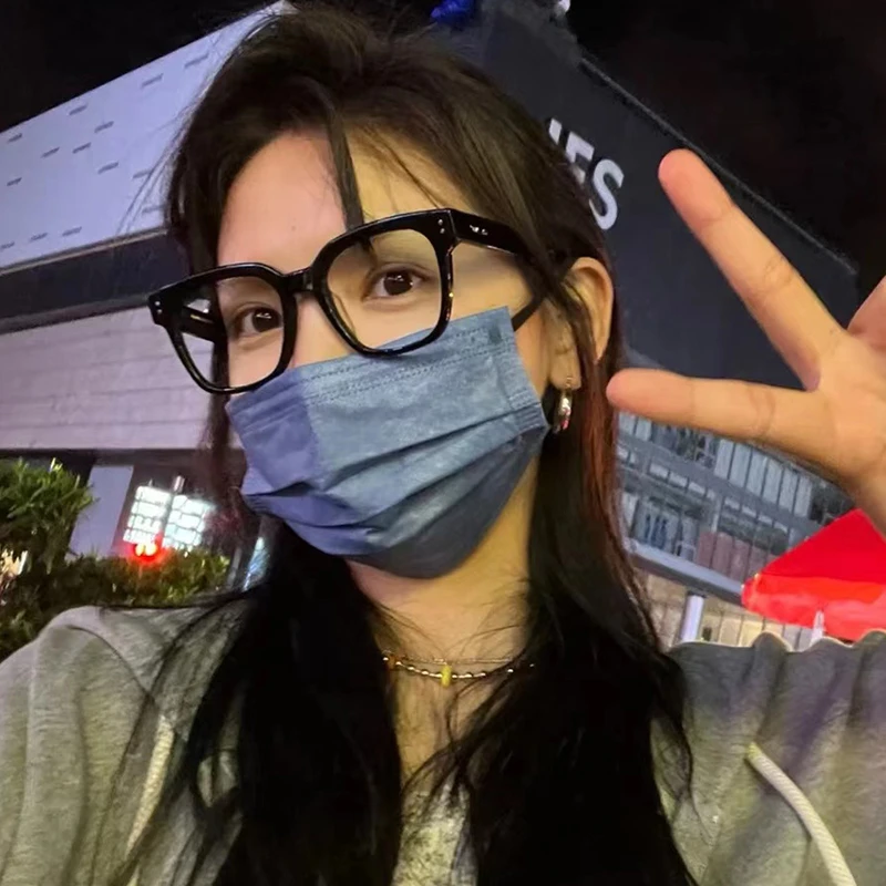 槑槑哒素颜神器大黑框眼镜女可配近视防蓝光眼镜框韩版潮显脸小