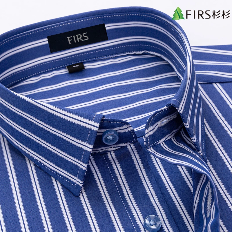 杉杉轻奢商务男装 春秋男士衬衫 长袖休闲条纹衬衣男款高级感免烫