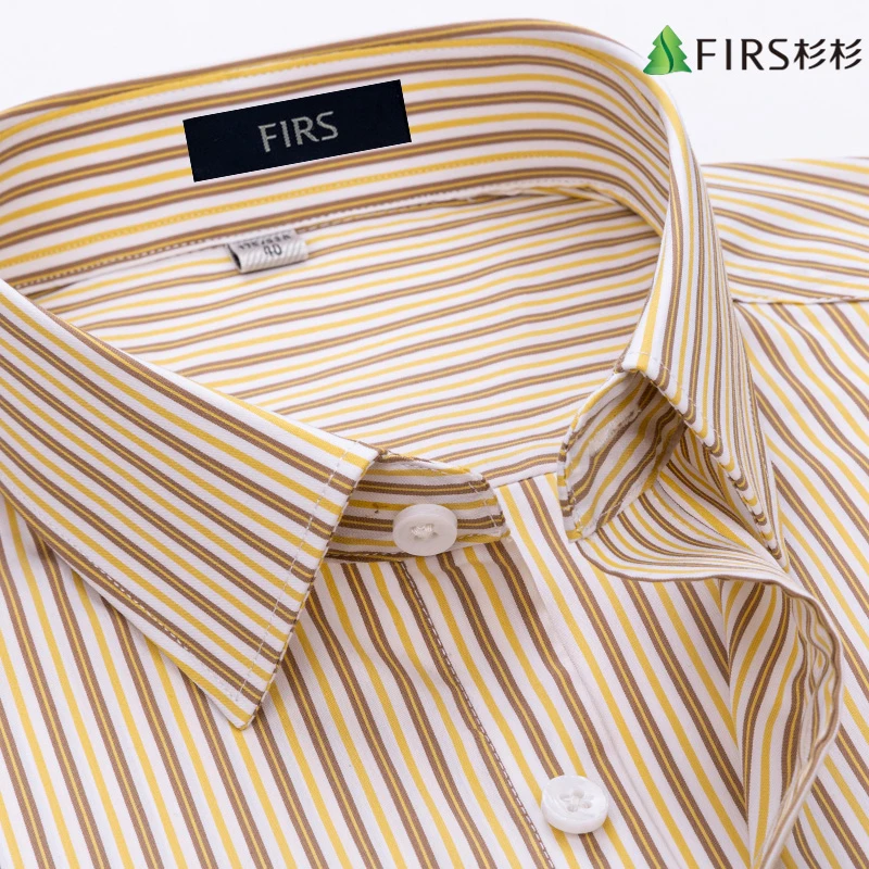 杉杉男装2025春秋款高档男士长袖衬衫免烫商务条纹高端上档次衬衣