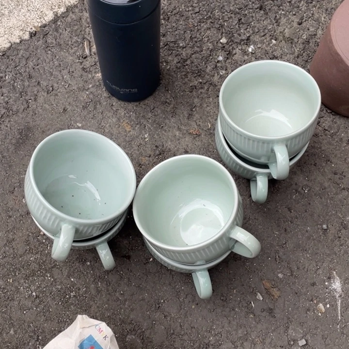 瓷片吉*手工瓷器杯子6件。