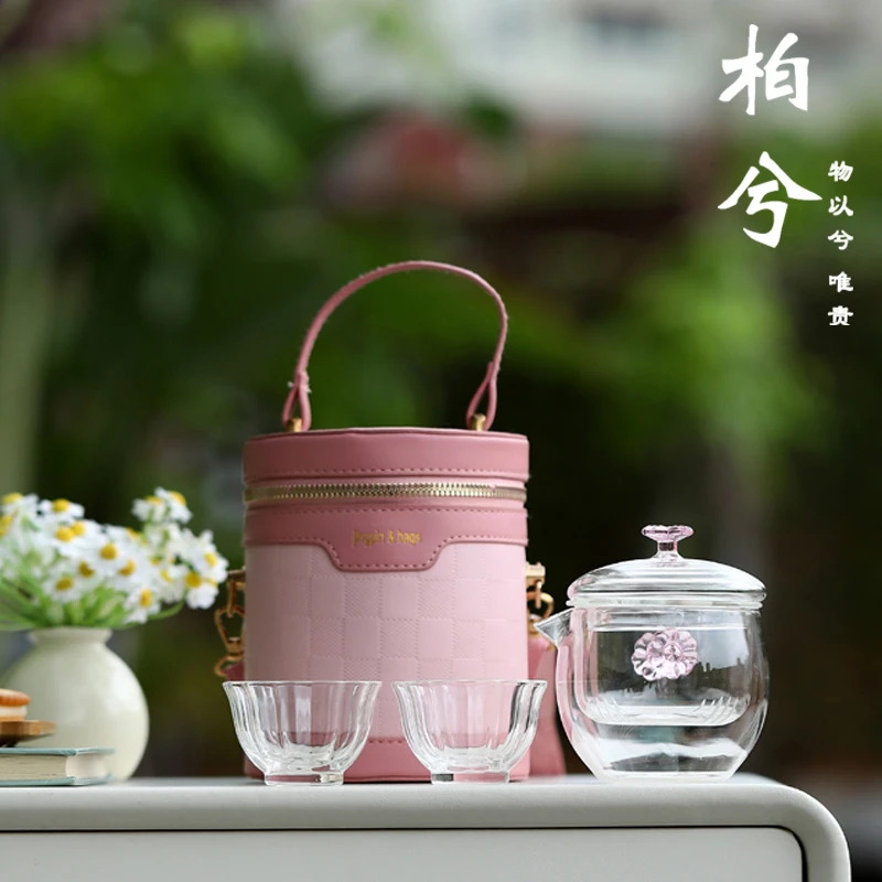 手抓壶旅行茶具露营茶具便携式茶杯个人专用茶壶户外泡茶套装女士