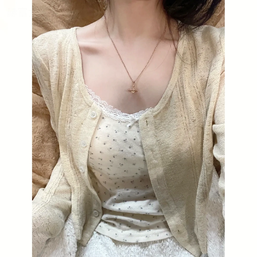 网红纯欲风碎花小吊带背心女夏季内搭带胸垫修身无袖打底上衣外穿