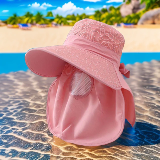 夏季防紫外线防晒帽女士户外骑车防晒太阳帽遮阳帽百搭透气大帽檐