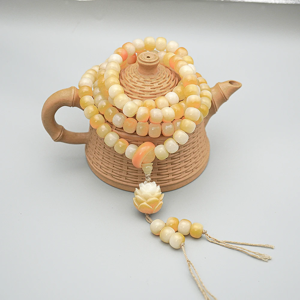 菩提 手串 莲花 炭烧 菩提108颗 7*9 mm手串【款号198*】