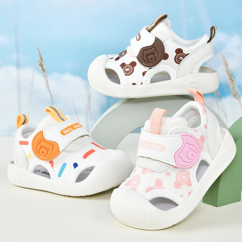 学步鞋男宝宝布凉鞋夏季婴儿0一1-2岁3软底防滑婴幼儿女宝宝鞋子